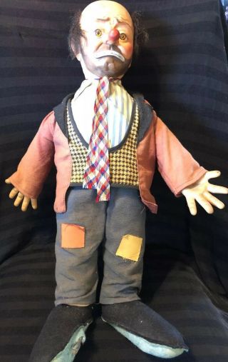 Vintage Baby Barry Emmett Kelly Weary Willie The Clown Doll Toy Approx.  20 " Tall