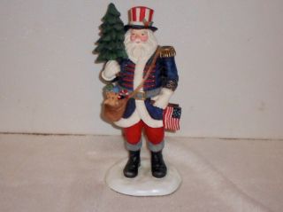 Lenox Uncle Sam Santa 1996 Christmas 4th Of July 6 Inch Figurine