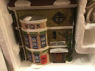 Dept 56 Dickens Village King ' s Road Post Office 58017 W/ Box,  Cord & Sign 2