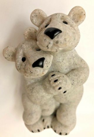 Gray Stone 5 " Quarry Critters Two Dancing Bears Figurine