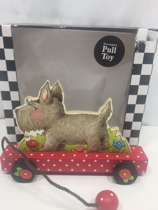 Mary Engelbreit Pull Toy - Henry The Scottie Dog W Box