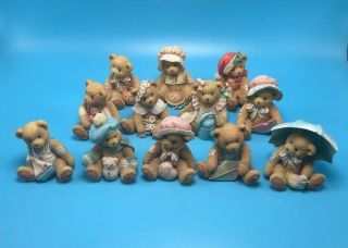 1993 Cherished Teddies 12 Month Bear Set By Enesco Corp/ P.  Hillman