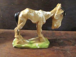 VINTAGE CHALKWARE FIGURINE HORSE OLD PAINT MADE IN STYLE OF H.  S.  ANDY ANDERSON 2