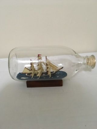 Ship In A Bottle Decor 7.  5” L X 4” H