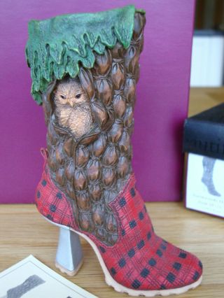Just The Right Shoe - Northwoods Owl,  One Of Four In The Raine Forest Series