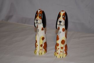 Vintage Enesco Figural Hound Dog Salt And Pepper Shakers H - 540