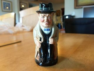 Winston Churchill Toby Mug By Royal Doulton,  4 Inch,  Colorful,  Made In England.