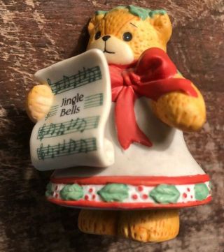 Lucy Rigg Lucy And Me Bear Christmas Caroler - Jingle Bells 1992 Enesco