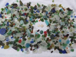 10 Pounds Machine Made Recycled Tumbled Beach Sea Glass 1/2 - 3 Inch Decoration