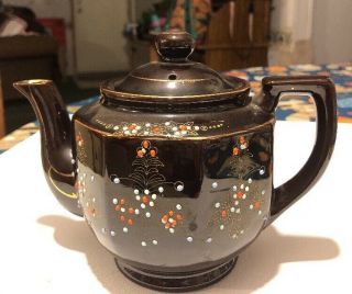 Japan Redware Brown Betty Teapot Vintage Ceramic Tea Pot 5.  75 Inches Tall