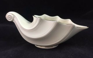 Lenox Small 6 3/4 " Cornucopia Fine China Vase Bowl 24k Gold Accents