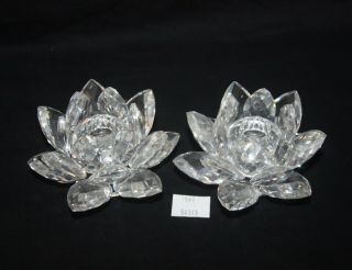 Thriftchi Swarovski Crystal Candle Holders