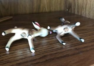 Adorable Vintage Fawn Salt And Pepper Shakers,  One Fawn Licking The Other 4