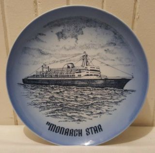 Bing & Grondahl Monarch Star Cruises Decorative Plate Copenhagen Porcelain Ship