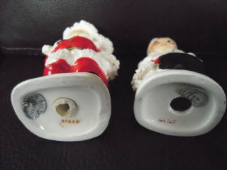 Vintage Santa & Mrs Claus Salt and Pepper Shaker Christmas - Napco Foil Label 5