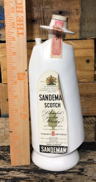 Vintage 1971 Wedgwood of Etruria England Moonstone Sandeman Man Scotch Decanter 2