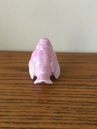 Vintage GOEBEL Germany Pink Porcelain Bird Figurine Marked CV74 Sparrow 2