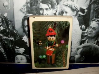 Clothespin Drummer Boy`1981`by Hallmark Cards,  Hallmark Christmas Tree Ornament