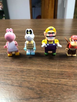 Nintendo K’nex Dry Bones,  Wario,  Pink Yoshi,  Diddy Kong.  Mario Bros Figure