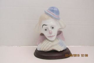 Glazed Porcelain Meico Clown Head Figurine Paul Sebastian Feelings Figurine