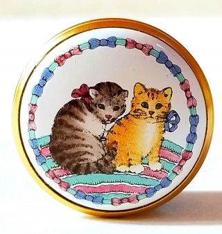 Halcyon Days Kittens Cat Box Enamel