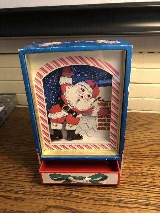 Vintage Christmas Dancing Santa Music Box 2