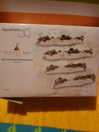 Dept 56 Seasons Bay Beach Front Extensions Set Of 4 - 53374