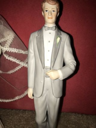 Vintage 1987,  Roman Inc.  Bride and Groom Figurines - congratulations 2