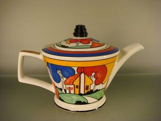 Porcelain Teapot Art Deco Cliff Sadler England