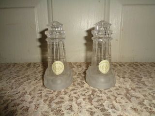 Lenox Lead Crystal Lighthouse Salt And Pepper Shakers - Germany