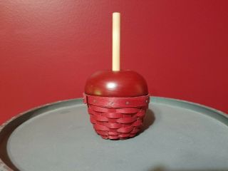Longaberger Collectors Club Candy Apple Basket With Lid 2010 -