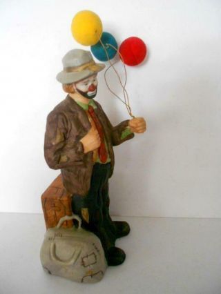 Emmett Kelly Jr Flambro Figurine Hobo Clown Music Box Send In The Clowns 9 "