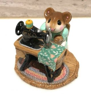 Wee Forest Folk Miss Bobbin Sewing Mouse Retired M - 40