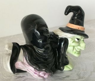 Vintage Fitz & Floyd Tumbling Witch Figurine Halloween