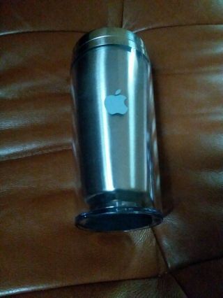 Apple Inc.  Computer Coffee Mug Cup Logo Stainless Travel Tumbler Hot Cold Euc
