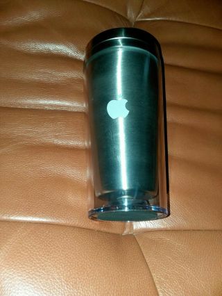 Apple Inc.  Computer Coffee Mug Cup Logo Stainless Travel Tumbler Hot Cold EUC 2