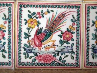 Vintage Portuguese Hand - Painted 6 Tile And Cork Tray