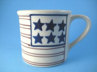 Hartstone Pottery American Flag Coffee Mug Patriotic Stars And Stripes Stoneware