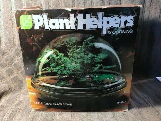 Plant Helpers By Corning,  9 " Glass Dome,  Instructions And Box