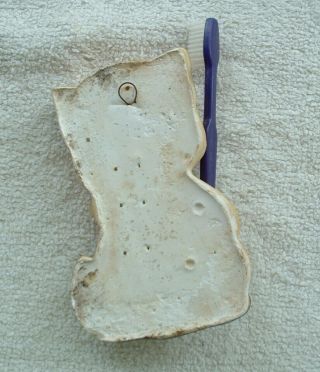 Vintage plaster chalkware Siamese Kitty Cat Toothbrush Holder bathroom plaque 2