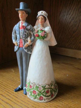 Jim Shore Heartwood Creek Bride & Groom Cake Topper 7 " Figurine 4007600