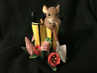 Charming Tails " Gardening Is Good For The Sole " Figurine