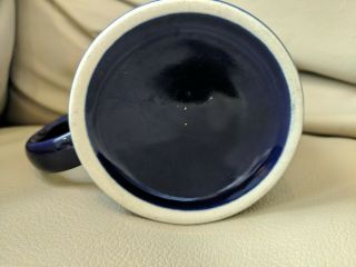 Prozac Coffee Mug Cobalt Blue Gold Lettering 2