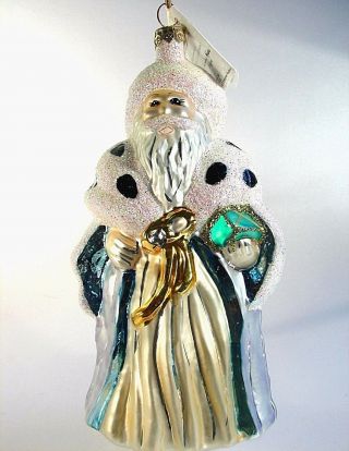 Christopher Radko " Winter Dream " Santa Great Polish Ornament - Outstanding/mint