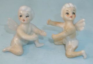 Vintage Porcelain Angel Cherub Candle Huggers Sliders Figurines