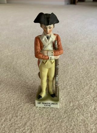 Royal Crown 1st Pennsylvania Figurine Vintage Revolutionary War Bisque Figurine