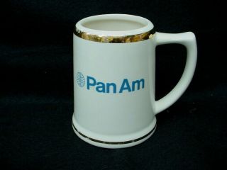 Large Jumbo 5 " Pan Am Airlines Beer Mug Coffee Tea Cup Advertising Promotional