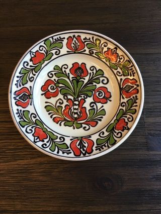 Vintage Pottery Korond Folk Art Plate