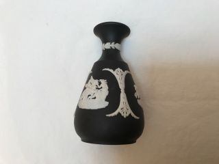 Wedgewood Jasperware Small Black & White Vase 2