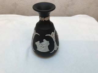 Wedgewood Jasperware Small Black & White Vase 4